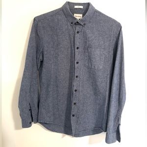 Frank & Oak Denim Blue Button Down Shirt - size Medium